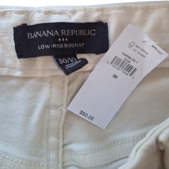 Bootcut Low Rise Jean Banana Republic Vintage Stretch Ecru Denim Pants Sz 30/10 - Picture 9 of 13